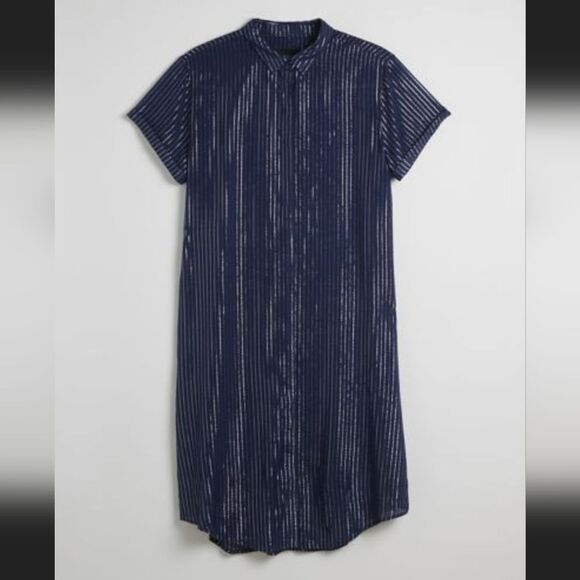 WILDFANG nwt Empower Pinstripe Shirt Dress Size M - Picture 9 of 16